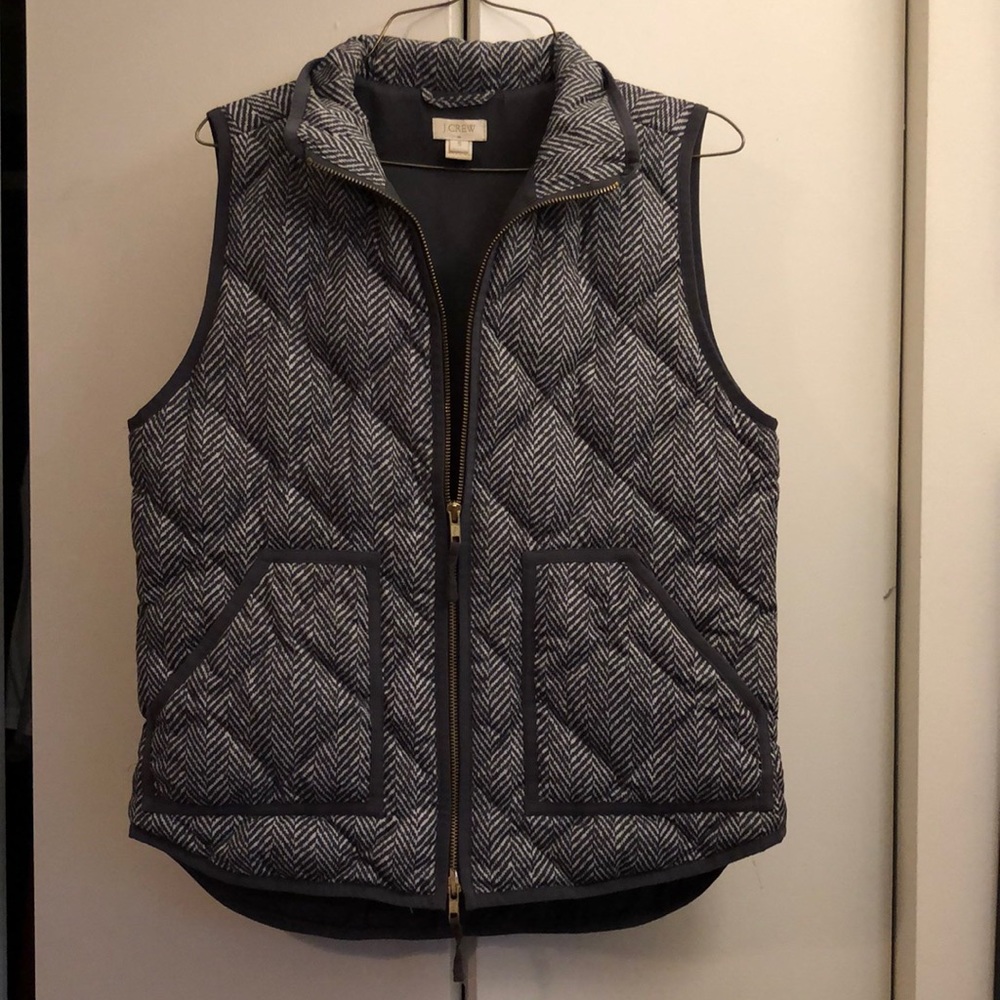 J.Crew Factory Herringbone Puffer Vest